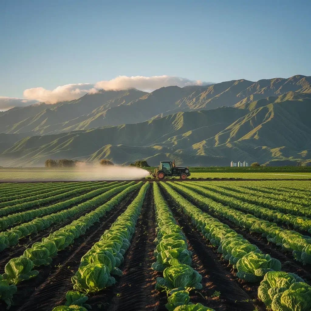 Drone monitorando plantação, exemplo de tecnologia na agricultura